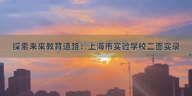 探索未来教育道路：上海市实验学校二面实录
