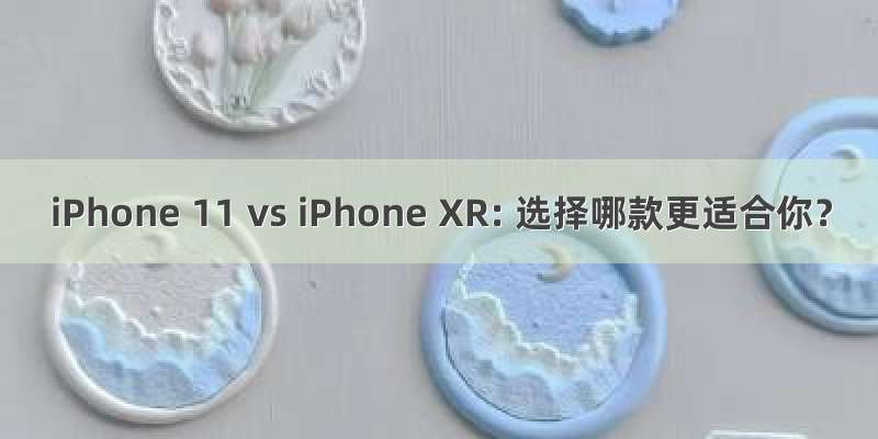 iPhone 11 vs iPhone XR: 选择哪款更适合你？