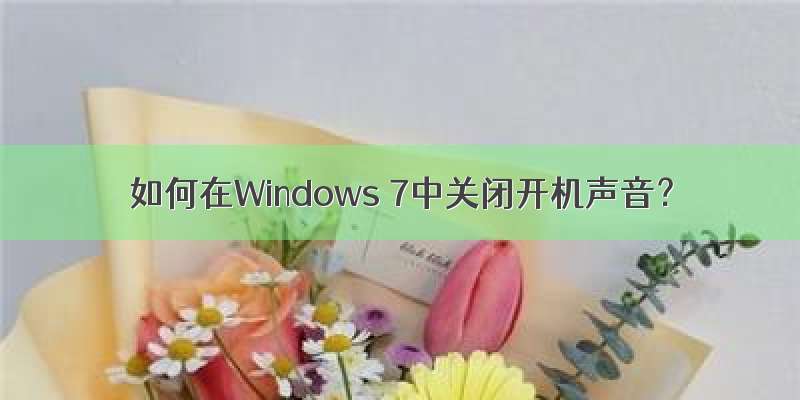 如何在Windows 7中关闭开机声音？