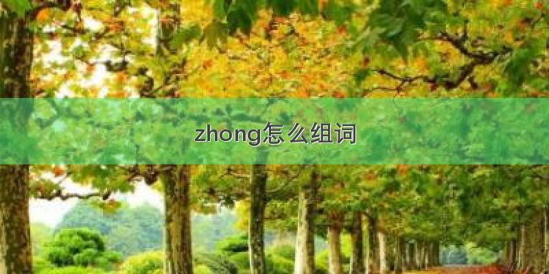 zhong怎么组词