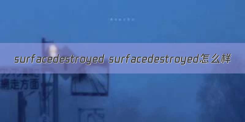 surfacedestroyed surfacedestroyed怎么样